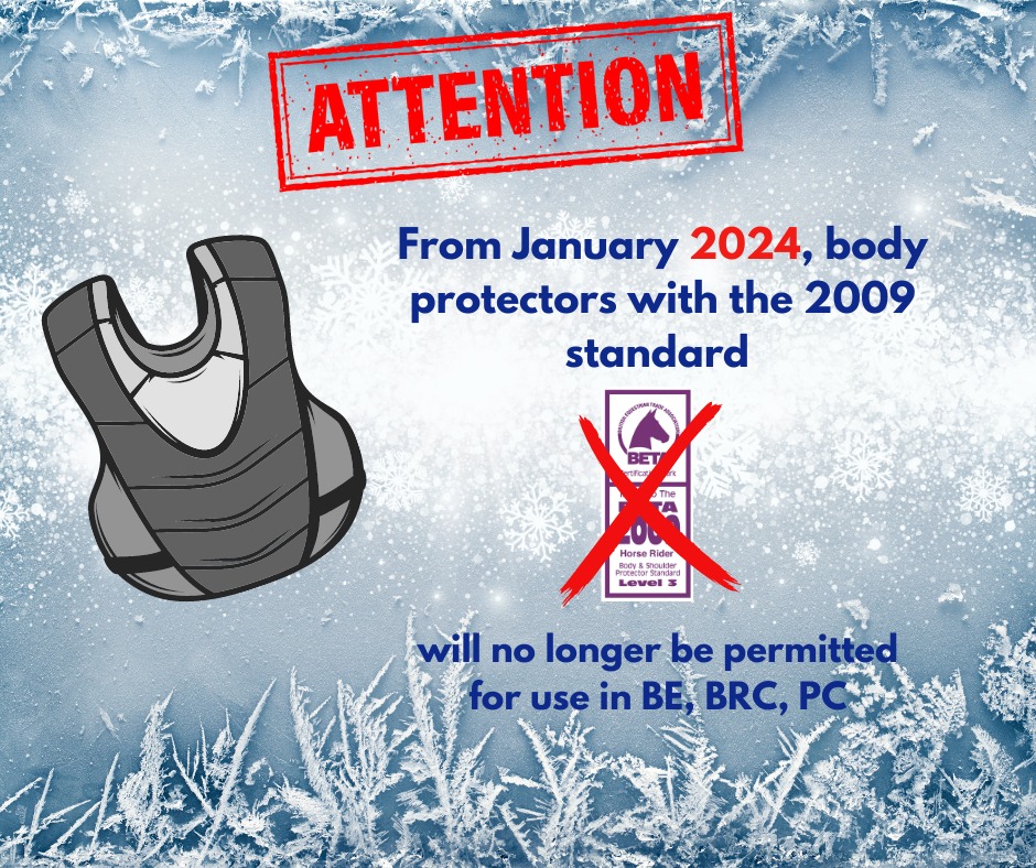 Body Protector Change of Rules for 2024 & Hat Rules